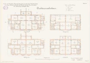 Königliches Materialprüfungsamt, Berlin-Lichterfelde: Direktorenwohnhaus. Grundrisse, 1:100