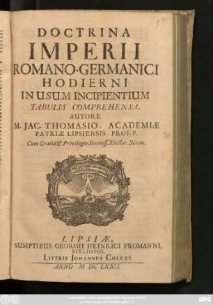Doctrina Imperii Romano-Germanici Hodierni : In Usum Incipientium Tabulis Comprehensa