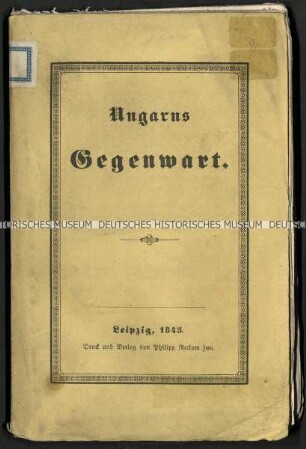Abhandlung über den Zustand Ungarns im Jahr 1845