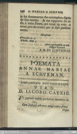 Poemata Annae Mariae A Schurman