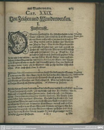 Cap. XXIX. Von Zeichen und Wunderwercken