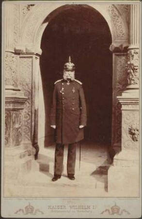 Meersburg, Schloßportal, Kaiser Wilhelm I., Ganzfigur.