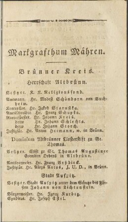 Markgrafthum Mähren