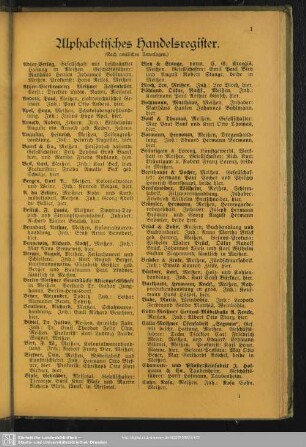 Handelsregister : Alphabetisches Handelsregister