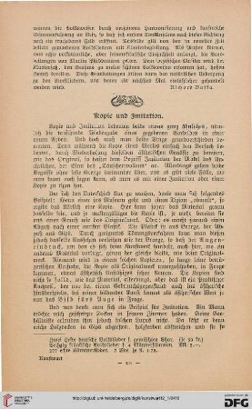 Kopie und Imitation