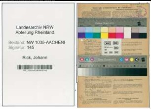Entnazifizierung Johann Rick , geb. 25.03.1889 (Bergbauangestellter)