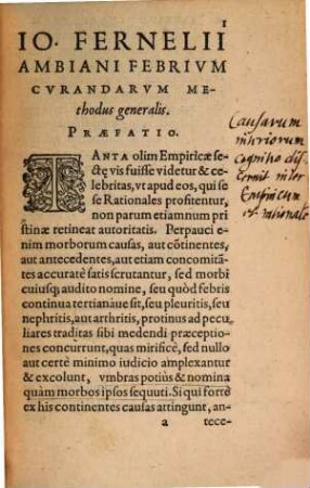 Ioannis Fernelii Ambiani Febrium curandarum methodus generalis