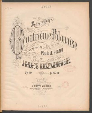 Quatrième polonaise composée pour le piano : op. 30