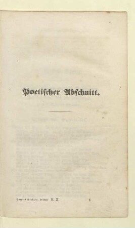 Poetischer Abschnitt