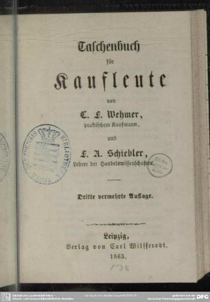 Taschenbuch für Kaufleute