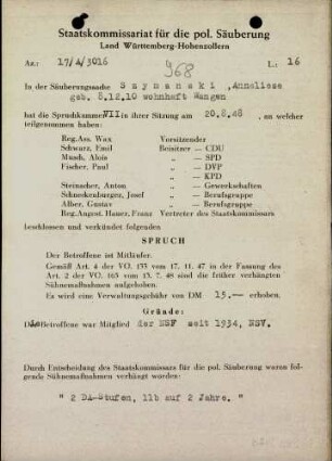 Szymanski, Anneliese