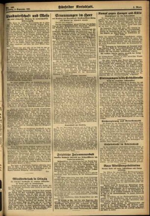 Zweite Ausgabe vom Samstag, den 02. September 1933.