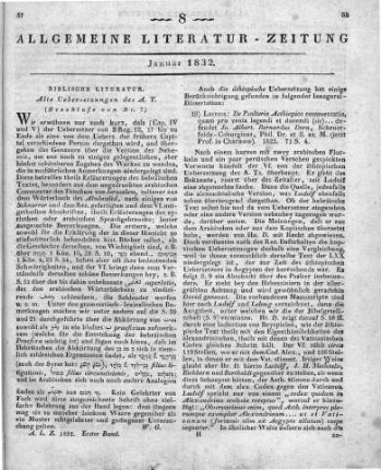 Rödiger, E.: De Origine Et Indole Arabicae Librorum V. T. Historicorum Interpretationis Libri Duo. Halle: Kümmel 1829 (Beschluss von Nr. 7)