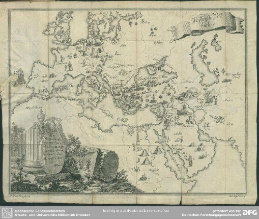 Historische Weltkarte