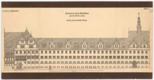 Ständehaus für die Provinz Posen, Posen: Aufriss der Fassade Bukerstraße 1:100