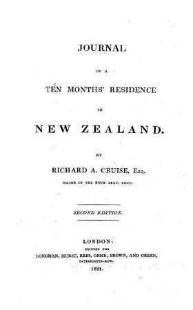 Journal of a ten month's residence in New Zealand