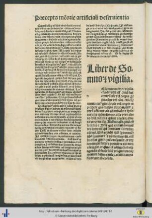 Liber de somno et vigilia.