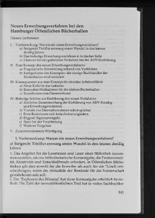 Neues Erwerbungsverfahren bei den Hamburger Öffentlichen Bücherhallen