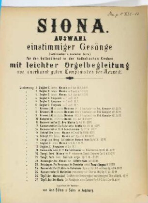 Latein. Messe : in G
