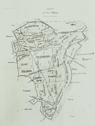 Dresden: Flurplan von Löbtau, nach alten Karten (1711) und Steuerkatastern (1767 und 1771) zusammengestellt