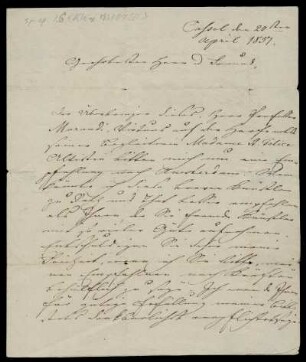 Brief von Louis Spohr an Hendrik Christiaan Kleine