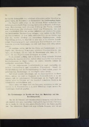 Die Erscheinungen im Bereich der Haut, der Muskulatur und des Knochensystems.