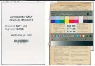 Entnazifizierung Karl Wollenhaupt , geb. 05.04.1894 (Kaufmann)