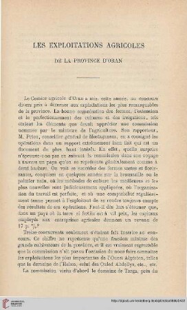 4.1886 = Année 5: Les exploitations agricoles de la province d'Oran