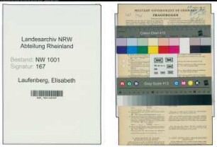 Entnazifizierung Elisabeth Laufenberg, geb. 22.08.1901 ()