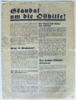 Propagandaflugblatt der DNVP zur Reichstagswahl am 5. März 1933