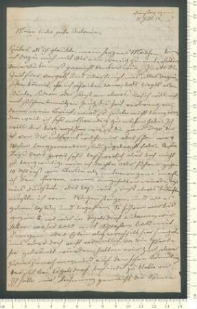 Brief von Auguste Semler an Antonie von Chamisso