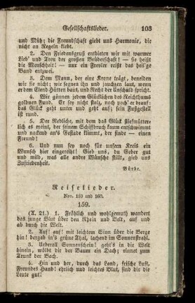 Reiselieder. Nro. 159 und 160