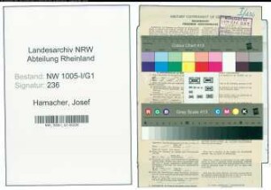 Entnazifizierung Josef Hamacher , geb. 21.12.1899 (Justizangestellter)