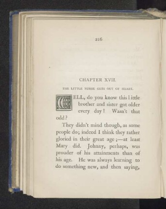 Chapter XVII. The little nurse gets out of heart.