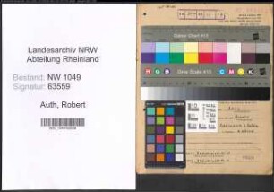 Entnazifizierung Robert Auth , geb. 23.03.1903 (Baecker)