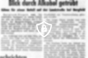 Blick durch Alkohol getrübt