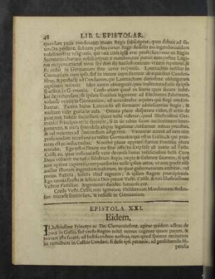Epistola XXI. - XXX.