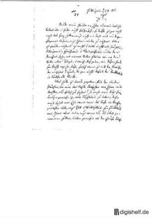 21: Brief von Friedrich Bouterwek an Johann Wilhelm Ludwig Gleim