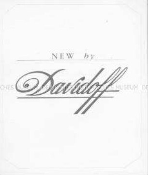Werbeaufkleber für "Davidoff"-Zigaretten