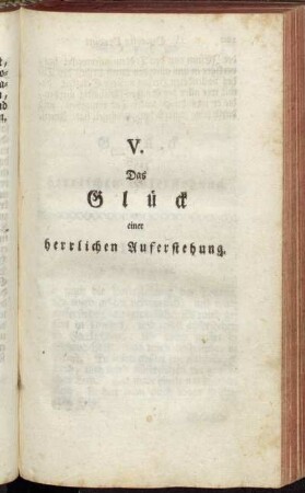 V. Das Glück einer herrlichen Auferstehung