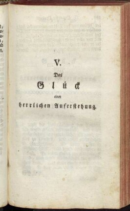 V. Das Glück einer herrlichen Auferstehung