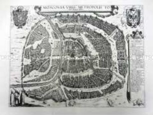 Befestigungssansicht von Moskau 1617, aus Braun/Hogenberg, Civitates Orbis Terrarum, Band 6.