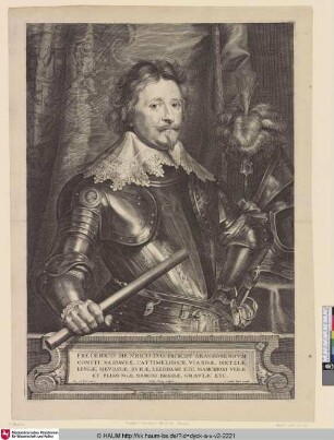 Fredericus Henricus [Porträt des Frederik Hendrik van Oranje-Nassau; Frederik Hendrik, Prince of Orange; Portret van Frederik Hendrik, prins van Oranje]