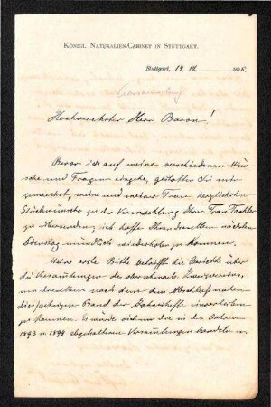 Brief von Lampert
