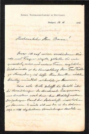 Brief von Lampert