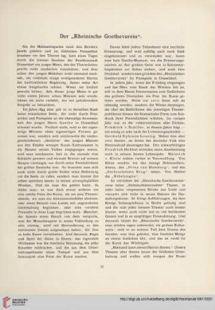 Der "Rheinische Goetheverein"