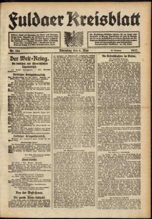Ausgabe vom Dienstag, den 08. Mai 1917.