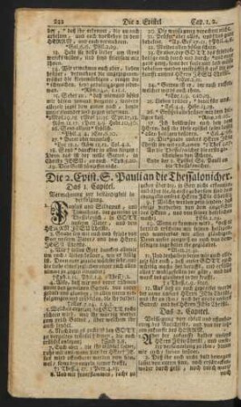 Die 2. Epist. S. Pauli an die Thessalonicher.