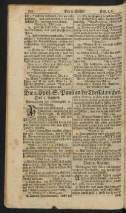 Die 2. Epist. S. Pauli an die Thessalonicher.