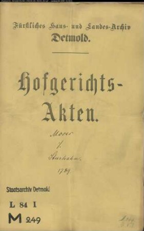 Moses, Nathan zu Schötmar gegen Pächter Sturhahn zu Schötmar - Herausgabe eines Ochsen